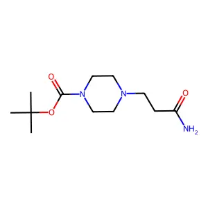 Tert-butyl 4-(3-amino-3-oxopropyl)piperazine-1-carboxylate structure