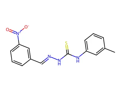 1-(3-Methylphenyl)-3-[(3-nitrophenyl)methylideneamino]thiourea structure