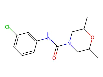4-(N-(3-Chlorophenyl)carbamoyl)-2,6-dimethylmorpholine structure