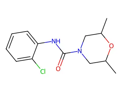 N-(2-Chlorophenyl)-2,6-dimethyl-4-morpholinecarboxamide structure