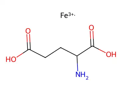 Monohydrogen (L-glutamato(2-)-N,O1)iron structure
