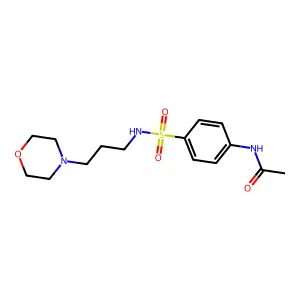 N-(4-{[3-(morpholin-4-yl)propyl]sulfamoyl}phenyl)acetamide structure