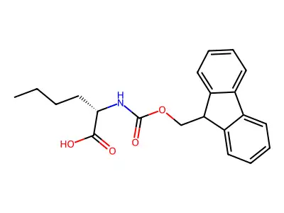 (2R)-2-({[(9H-fluoren-9-yl)methoxy]carbonyl}amino)hexanoic acid structure