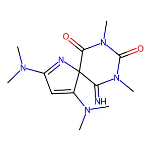 2,4-bis(dimethylamino)-10-imino-7,9-dimethyl-1,7,9-triazaspi structure