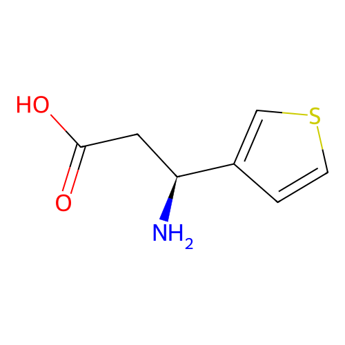 (3S)-3-Amino-3-(thiophen-3-yl)propanoic acid structure