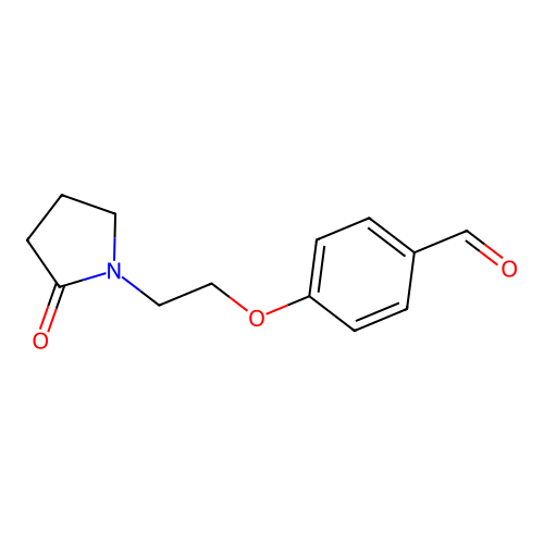 4-[2-(2-Oxopyrrolidin-1-yl)ethoxy]benzaldehyde structure
