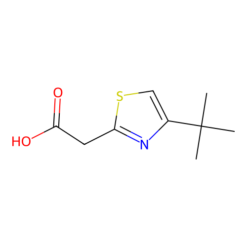 2-(4-Tert-butyl-1,3-thiazol-2-yl)acetic acid structure