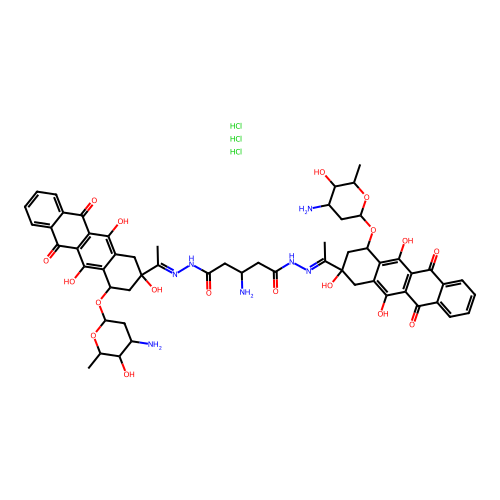4-Demethoxydaunorubicin bis(hydrazone) structure