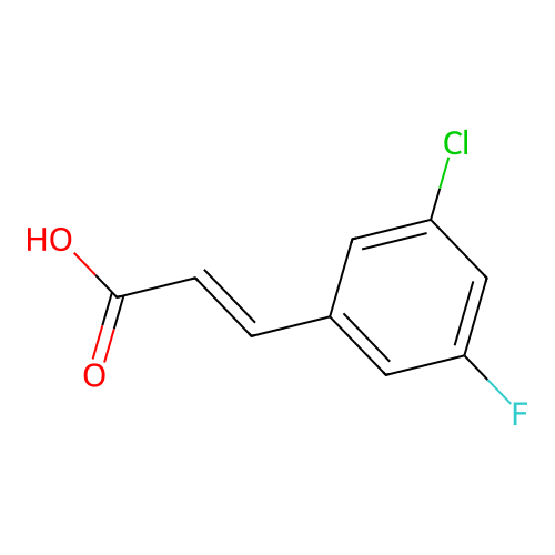 3-Chloro-5-fluorocinnamic acid structure