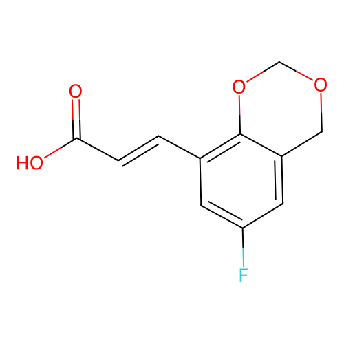 3-(6-Fluoro-2,4-dihydro-1,3-benzodioxin-8-yl)prop-2-enoic acid structure