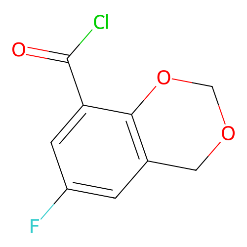 6-fluoro-4H-1,3-benzodioxine-8-carbonyl chloride structure