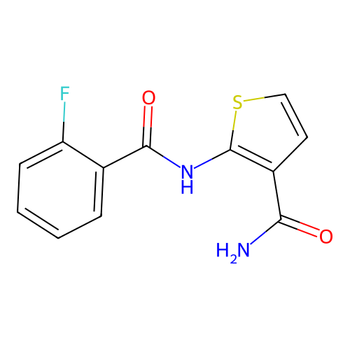 2-(2-Fluorobenzamido)thiophene-3-carboxamide structure
