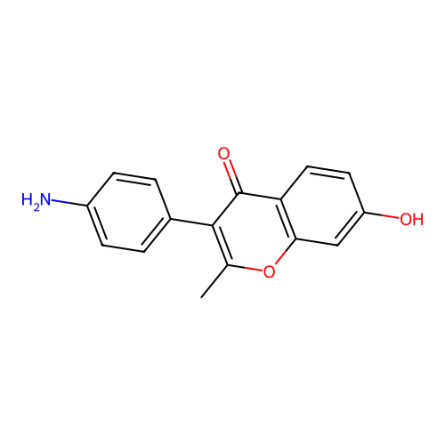 3-(4-aminophenyl)-7-hydroxy-2-methyl-4H-chromen-4-one structure