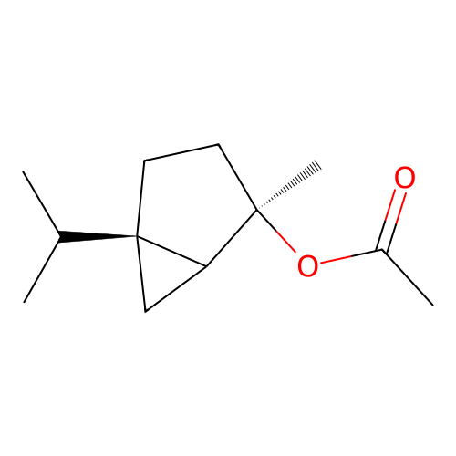 cis-Sabinene hydrate acetate structure
