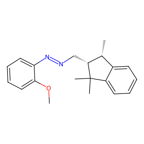 Indoline, 2-(((o-methoxyphenyl)azo)methylene)-1,3,3-trimethyl- structure