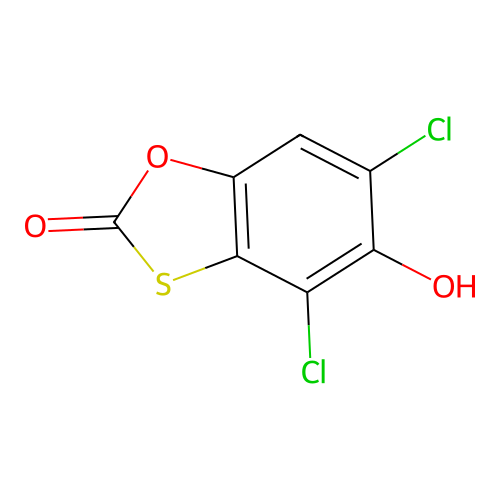 4,6-Dichloro-5-hydroxy-1,3-benzoxathiol-2-one structure