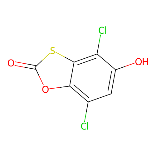 4,7-Dichloro-5-hydroxy-1,3-benzoxathiol-2-one structure