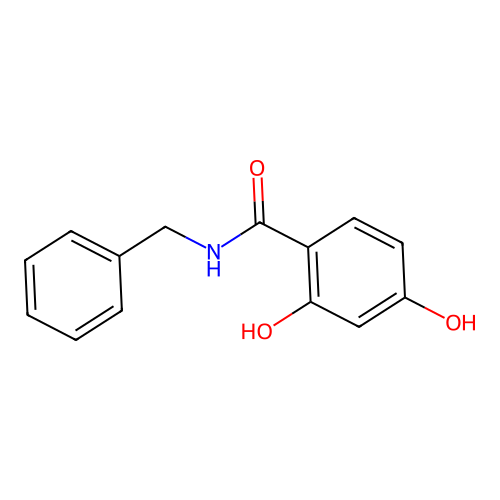 N-benzyl-2,4-dihydroxybenzamide structure