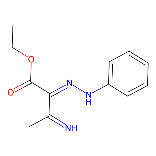 ethyl (2E)-3-imino-2-(phenylhydrazinylidene)butanoate structure