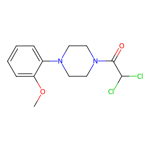 2,2-Dichloro-1-[4-(2-methoxyphenyl)piperazin-1-yl]ethanone structure