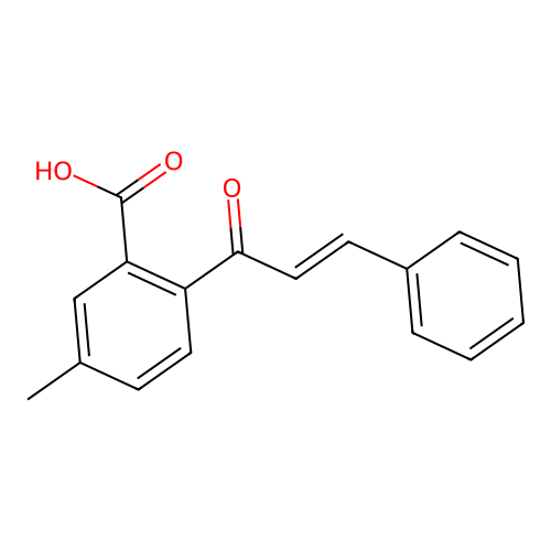 6-Cinnamoyl-m-toluic acid structure