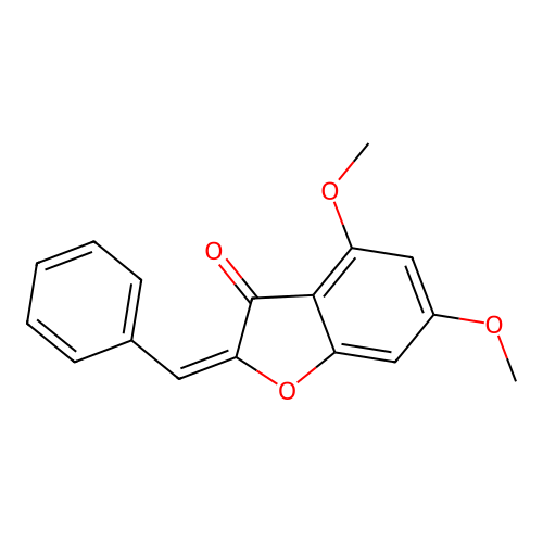 2-Benzylidene-4,6-dimethoxy-1-benzofuran-3-one structure