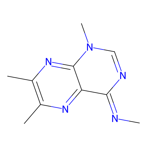 Pteridine, 1,4-dihydro-1,6,7-trimethyl-4-methylimino- structure