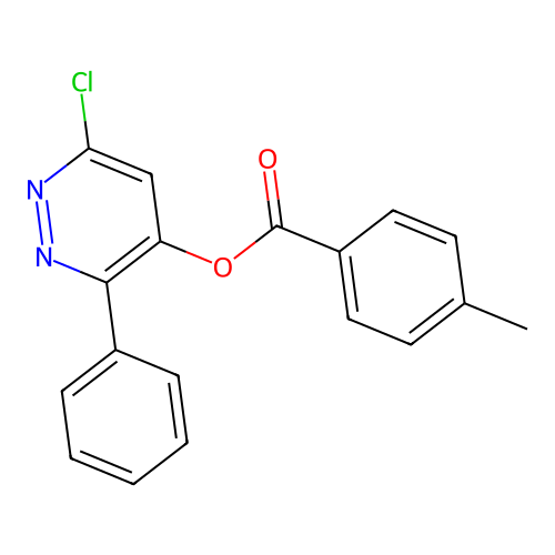 6-Chloro-3-phenyl-4-pyridazinyl 4-methylbenzoate structure
