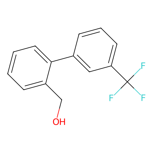 [2-[3-(Trifluoromethyl)phenyl]phenyl]methanol structure