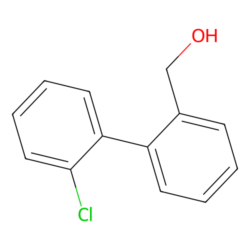 [2-(2-Chlorophenyl)phenyl]methanol structure