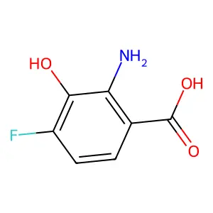 2-Amino-4-fluoro-3-hydroxybenzoic acid structure
