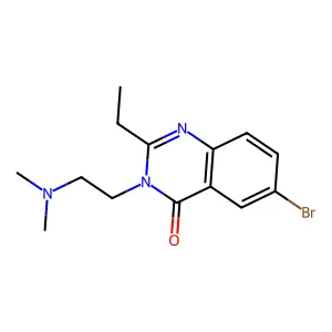 4(3H)-Quinazolinone, 6-bromo-3-(2-(dimethylamino)ethyl)-2-ethyl- structure