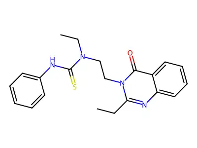 Thiourea, N-ethyl-N-(2-(2-ethyl-4-oxo-3(4H)-quinazolinyl)ethyl)-N'-phenyl- structure