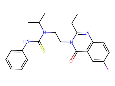 Thiourea, N-(2-(2-ethyl-6-iodo-4-oxo-3(4H)-quinazolinyl)ethyl)-N-(1-methylethyl)-N'-phenyl- structure
