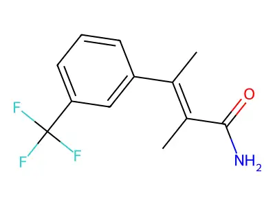 Cinnamamide, alpha,beta-dimethyl-m-trifluoromethyl-, (E)- structure