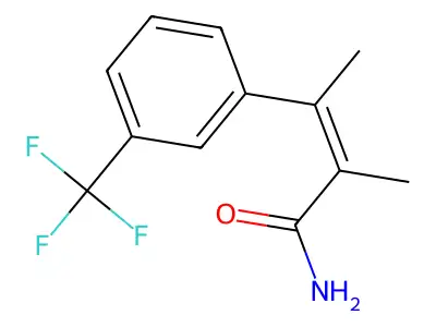 Cinnamamide, alpha,beta-dimethyl-m-trifluoromethyl-, (Z)- structure