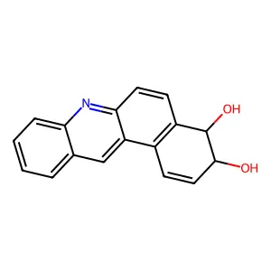 Benz(a)acridine-3,4-diol, 3,4-dihydro-, trans- structure