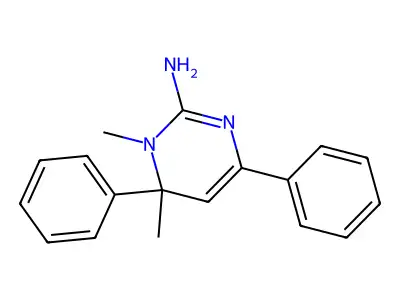 1,6-Dimethyl-4,6-diphenyl-1,6-dihydropyrimidin-2-amine structure