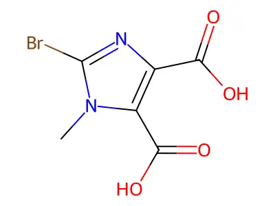 2-Bromo-1-methyl-1H-imidazole-4,5-dicarboxylic acid structure