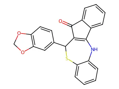 11-(1,3-Benzodioxol-5-yl)-5,11-dihydroindeno[2,1-c][1,5]benzothiazepin-12-one structure