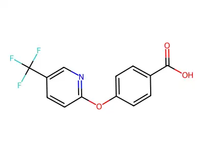 4-{[5-(Trifluoromethyl)pyridin-2-yl]oxy}benzoic acid structure