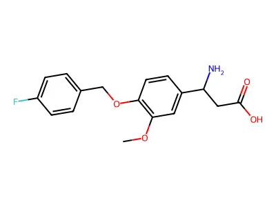 3-Amino-3-{4-[(4-fluorobenzyl)oxy]-3-methoxyphenyl}propanoic acid structure