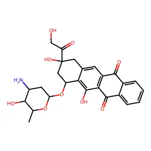 4-Demethoxy-11-deoxyadriamycin structure