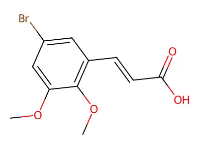 3-(5-bromo-2,3-dimethoxy-phenyl)prop-2-enoic Acid structure