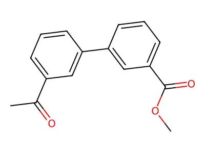 Methyl 3'-acetyl[1,1'-biphenyl]-3-carboxylate structure
