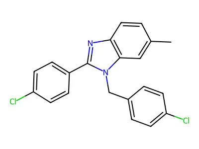 1-(4-chlorobenzyl)-2-(4-chlorophenyl)-6-methyl-1H-benzimidazole structure