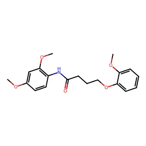 N-(2,4-dimethoxyphenyl)-4-(2-methoxyphenoxy)butanamide structure