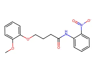 4-(2-methoxyphenoxy)-N-(2-nitrophenyl)butanamide structure