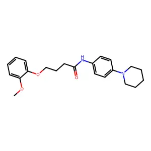 4-(2-methoxyphenoxy)-N-[4-(piperidin-1-yl)phenyl]butanamide structure