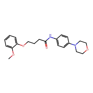 4-(2-methoxyphenoxy)-N-(4-morpholin-4-ylphenyl)butanamide structure